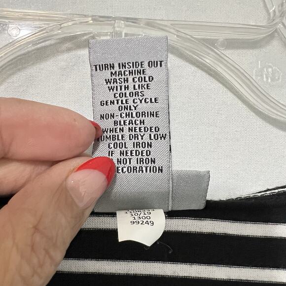 Catherines 4XL Plus Size Top Tunic Striped Heart Sequin Embellished Comfy Casual - Picture 6 of 11